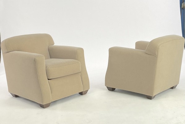 Jean Michel Frank attributed pair of club chair