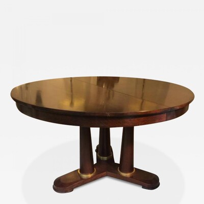 Jean Royère genuine Dinning Table with Tri-Pedestal Base