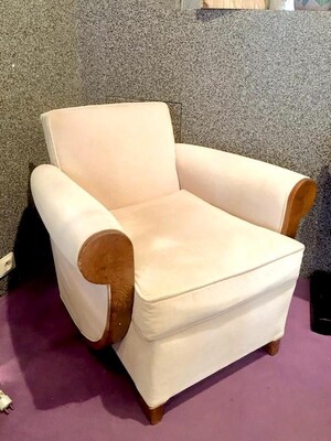 Louis Sognot Superb Comfortable Pair of Club Chairs