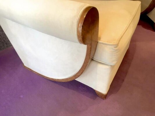 Louis Sognot Superb Comfortable Pair of Club Chairs