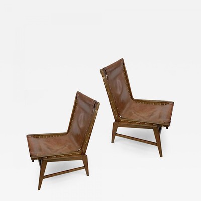 marcel Gascoin French fifties awesome pair of side chairs